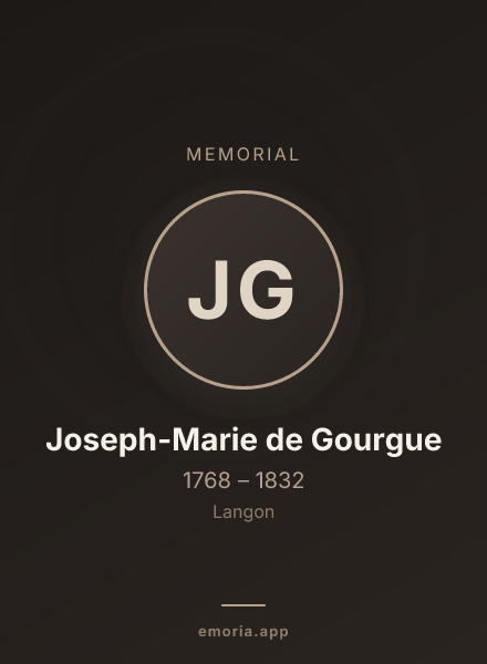 Memorial portrait of Joseph-Marie de Gourgue