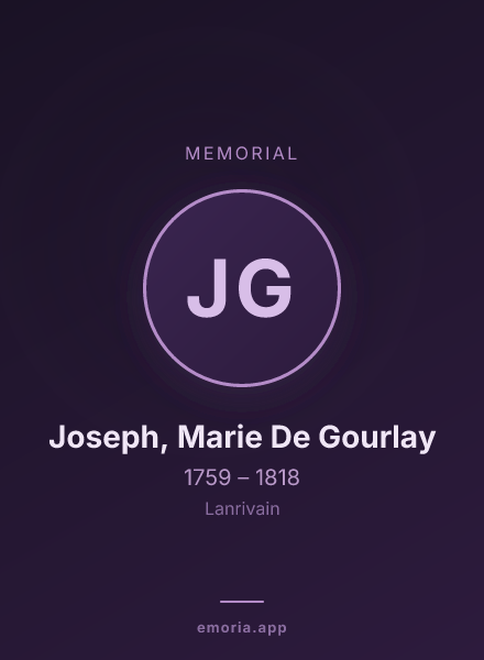 Memorial portrait of Joseph, Marie De Gourlay