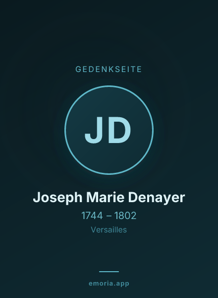 Gedenkportrait von Joseph Marie Denayer