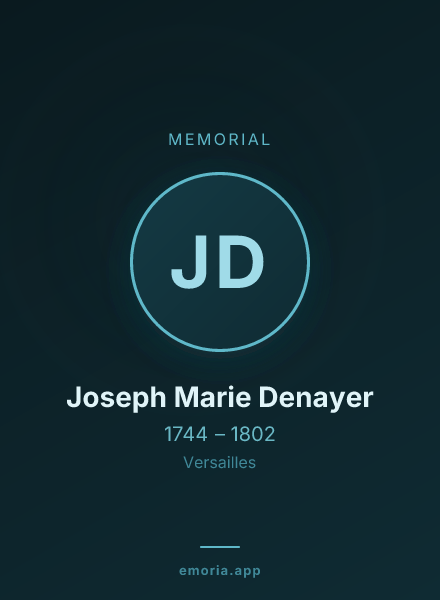 Memorial portrait of Joseph Marie Denayer