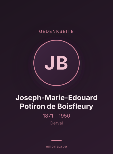 Gedenkportrait von Joseph-Marie-Edouard Potiron de Boisfleury