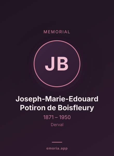 Memorial portrait of Joseph-Marie-Edouard Potiron de Boisfleury