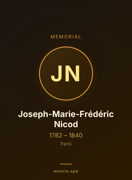 Memorial portrait of Joseph-Marie-Frédéric Nicod