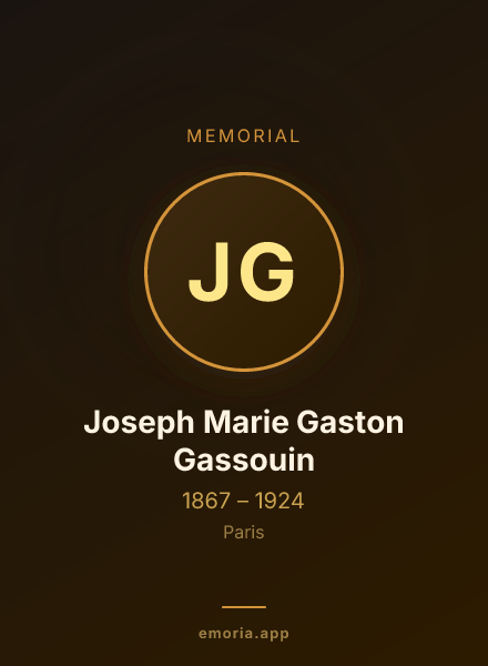 Memorial portrait of Joseph Marie Gaston Gassouin