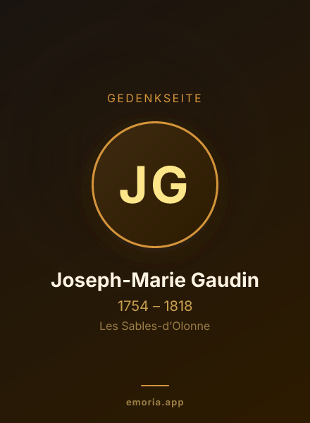Gedenkportrait von Joseph-Marie Gaudin