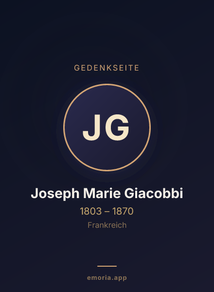 Gedenkportrait von Joseph Marie Giacobbi
