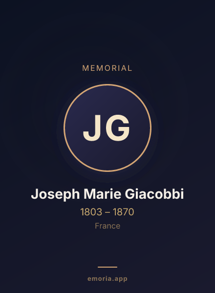 Memorial portrait of Joseph Marie Giacobbi