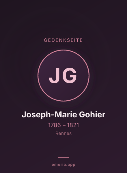 Gedenkportrait von Joseph-Marie Gohier