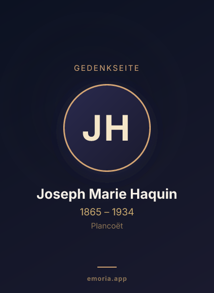 Gedenkportrait von Joseph Marie Haquin