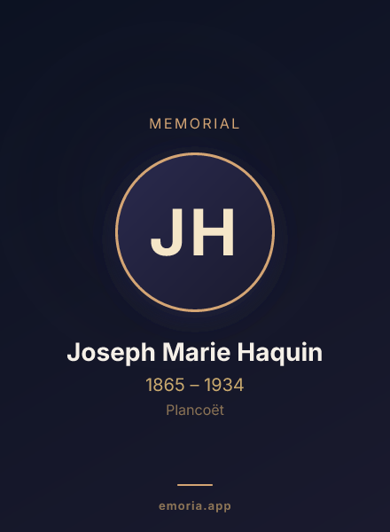 Memorial portrait of Joseph Marie Haquin