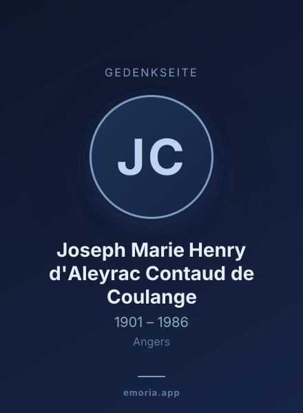 Gedenkportrait von Joseph Marie Henry d'Aleyrac Contaud de Coulange