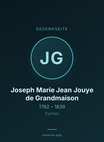 Gedenkportrait von Joseph Marie Jean Jouye de Grandmaison