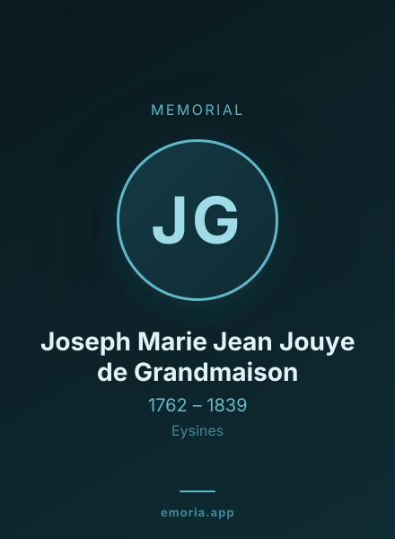 Memorial portrait of Joseph Marie Jean Jouye de Grandmaison