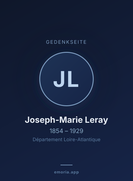 Gedenkportrait von Joseph-Marie Leray