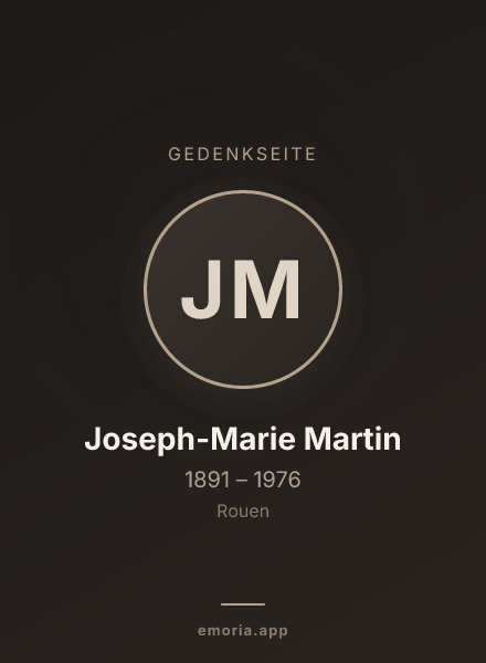 Gedenkportrait von Joseph-Marie Martin