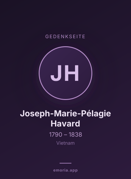 Gedenkportrait von Joseph-Marie-Pélagie Havard