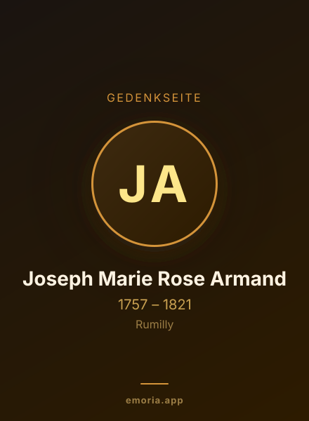 Gedenkportrait von Joseph Marie Rose Armand