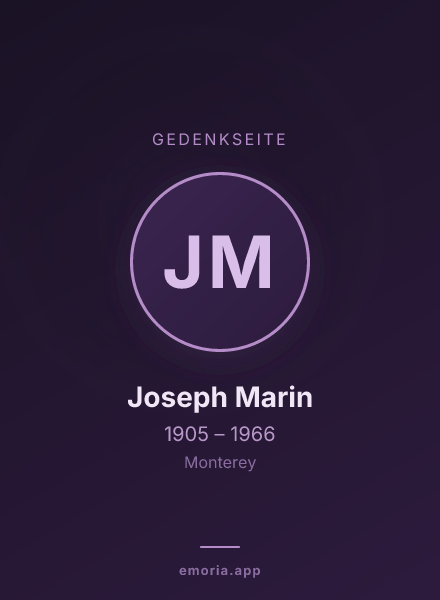 Gedenkportrait von Joseph Marin