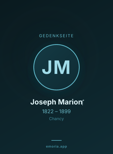 Gedenkportrait von Joseph Marion‎