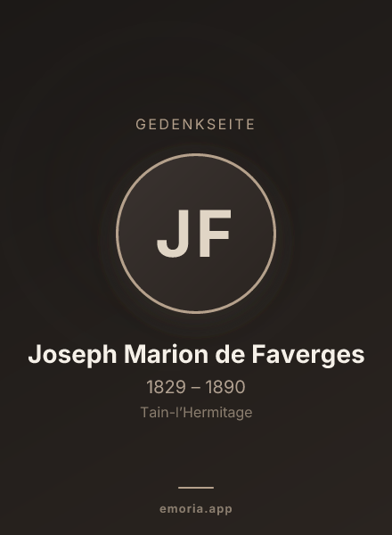 Gedenkportrait von Joseph Marion de Faverges