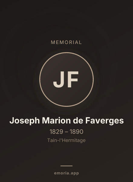 Memorial portrait of Joseph Marion de Faverges