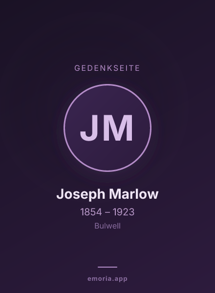 Gedenkportrait von Joseph Marlow