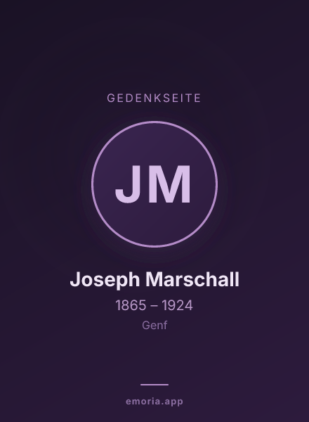 Gedenkportrait von Joseph Marschall