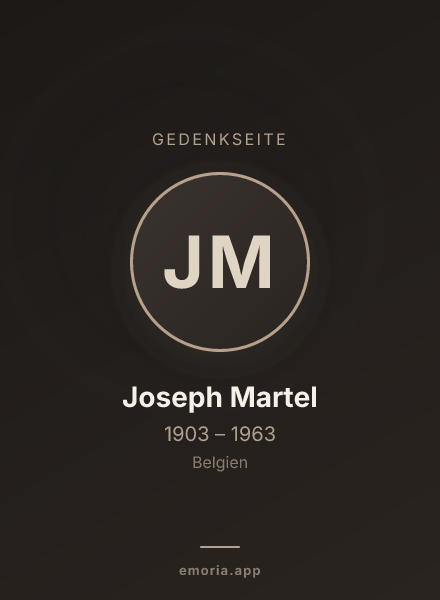 Gedenkportrait von Joseph Martel
