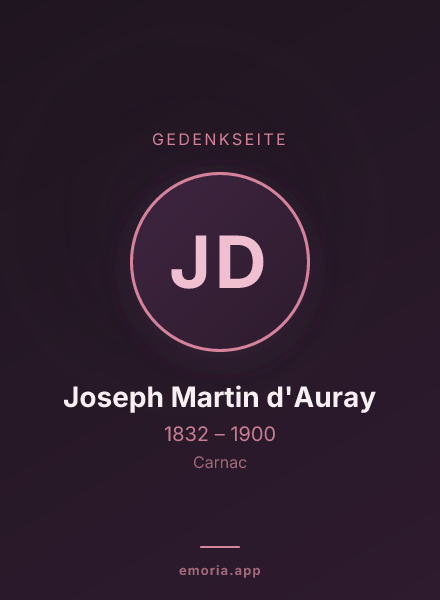 Gedenkportrait von Joseph Martin d'Auray