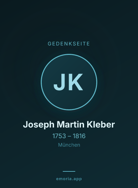 Gedenkportrait von Joseph Martin Kleber