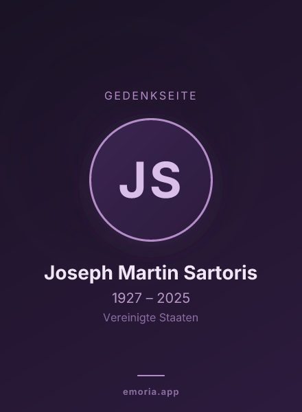 Gedenkportrait von Joseph Martin Sartoris