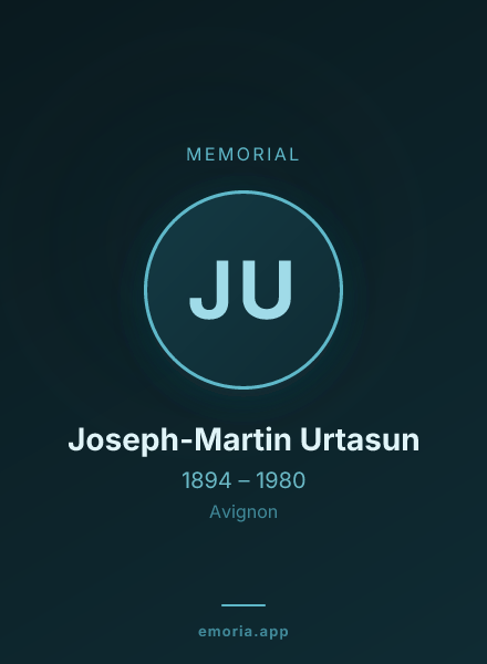 Memorial portrait of Joseph-Martin Urtasun