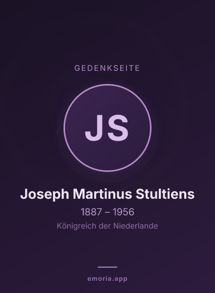 Gedenkportrait von Joseph Martinus Stultiens