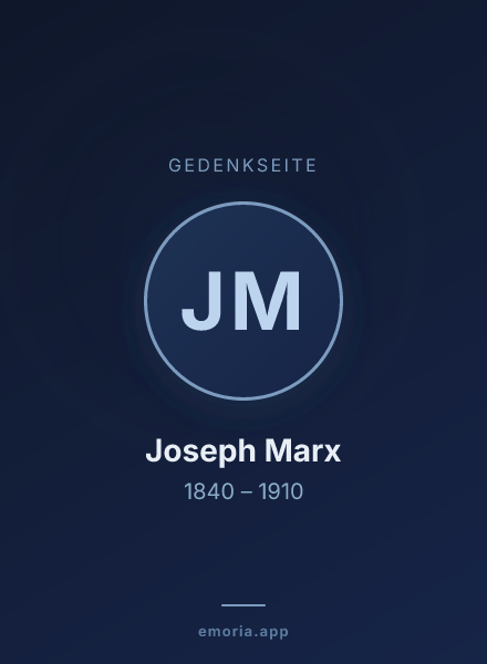Gedenkportrait von Joseph Marx