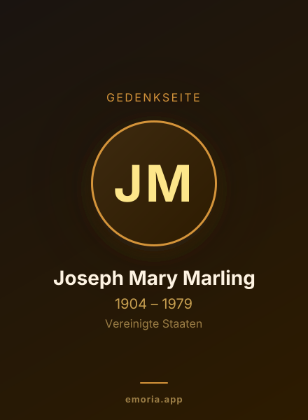 Gedenkportrait von Joseph Mary Marling