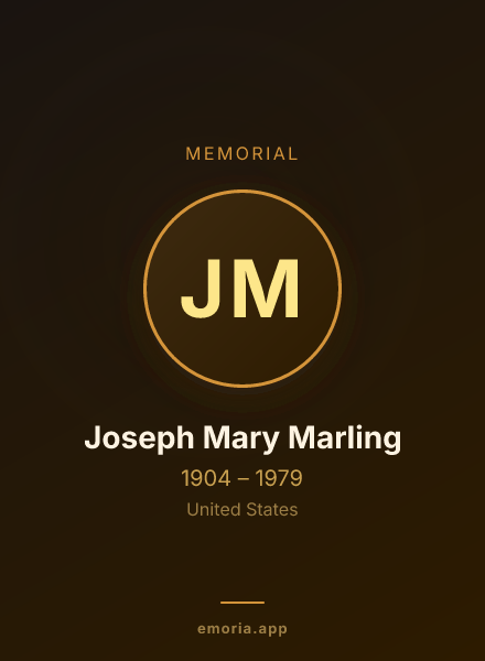Memorial portrait of Joseph Mary Marling