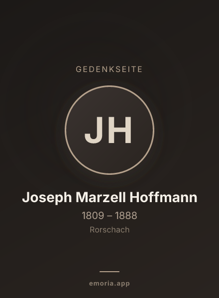 Gedenkportrait von Joseph Marzell Hoffmann