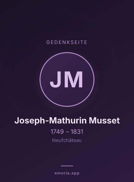 Gedenkportrait von Joseph-Mathurin Musset