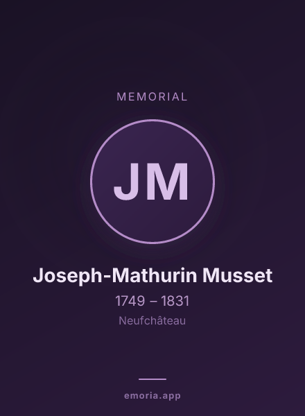 Memorial portrait of Joseph-Mathurin Musset