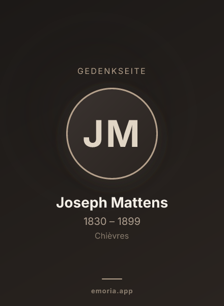 Gedenkportrait von Joseph Mattens