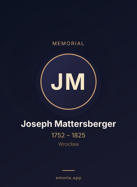 Memorial portrait of Joseph Mattersberger