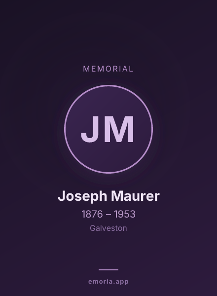 Memorial portrait of Joseph Maurer