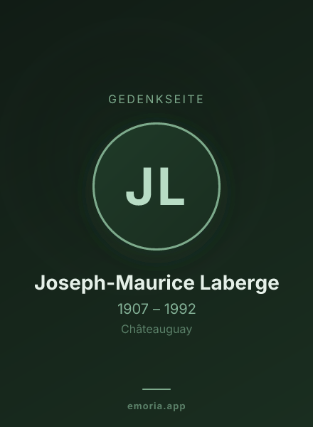 Gedenkportrait von Joseph-Maurice Laberge