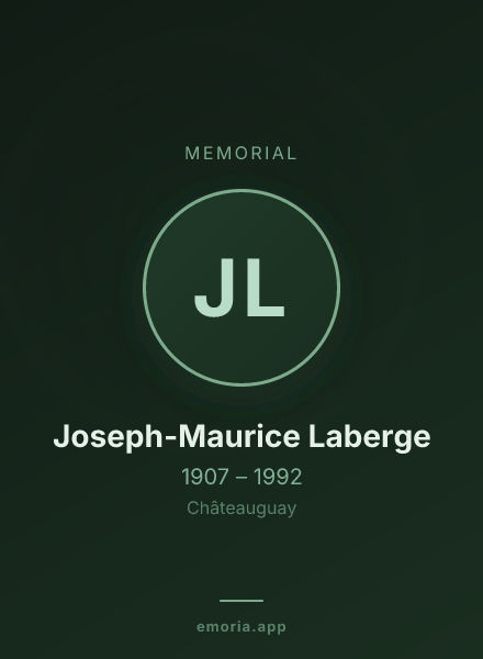 Memorial portrait of Joseph-Maurice Laberge