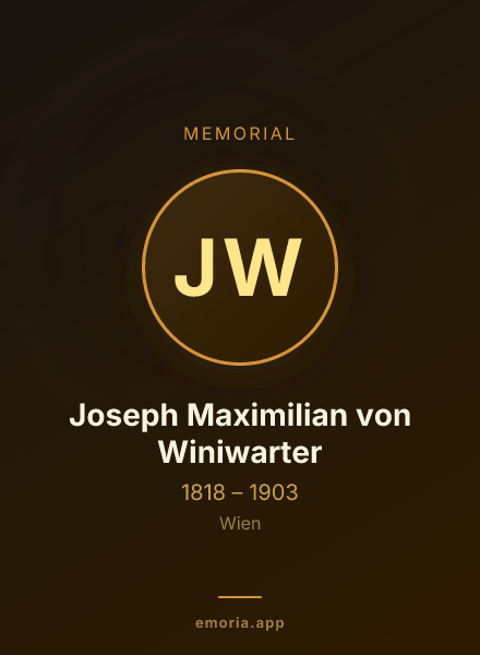 Memorial portrait of Joseph Maximilian von Winiwarter