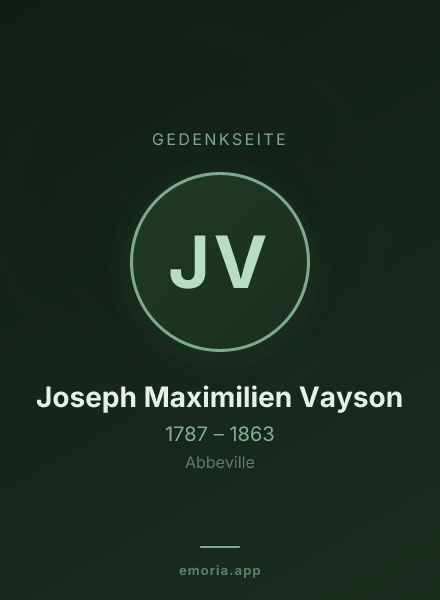 Gedenkportrait von Joseph Maximilien Vayson