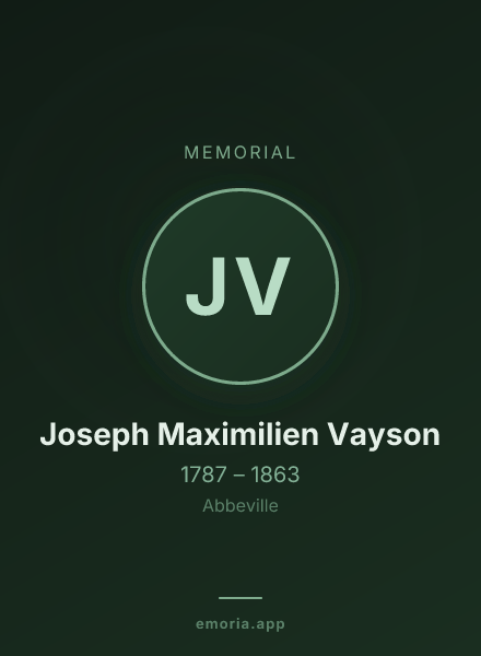 Memorial portrait of Joseph Maximilien Vayson