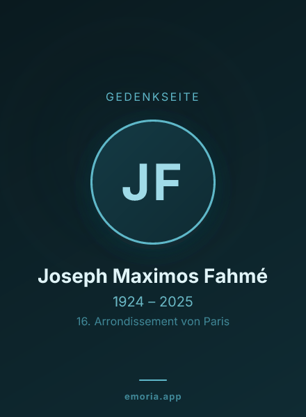 Gedenkportrait von Joseph Maximos Fahmé