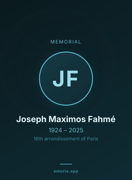 Memorial portrait of Joseph Maximos Fahmé