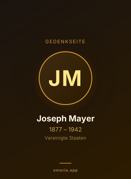 Gedenkportrait von Joseph Mayer